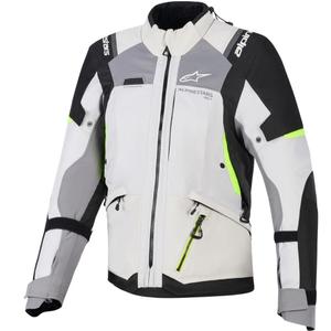 Дамско мотоциклетно яке Alpinestars Stella Andes V4 Drystar, тъмносиво-светлосиво-черно-флуоресцентно жълто