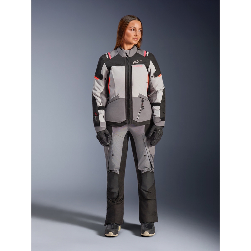 Дамско мотоциклетно яке Alpinestars Stella Andes V4 Drystar, тъмносиво-светлосиво-черно-червено