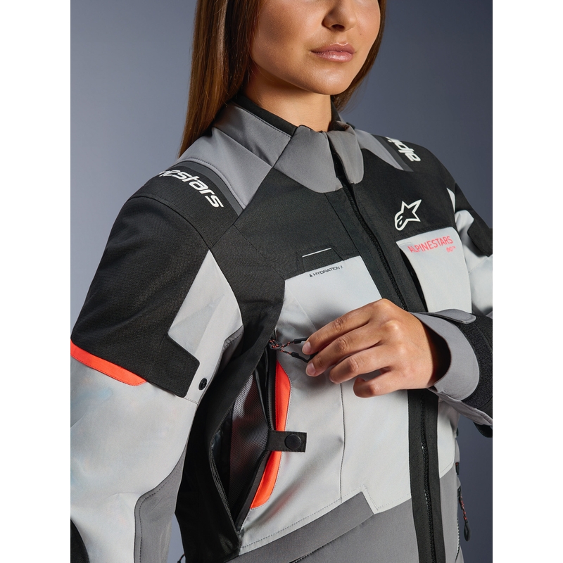 Дамско мотоциклетно яке Alpinestars Stella Andes V4 Drystar, тъмносиво-светлосиво-черно-червено