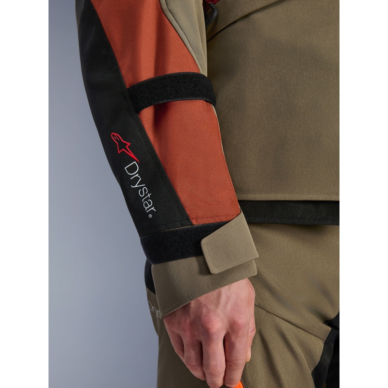 Мотоциклетно яке Alpinestars Andes V4 Drystar, светлокафяво-тъмнооранжево-черно