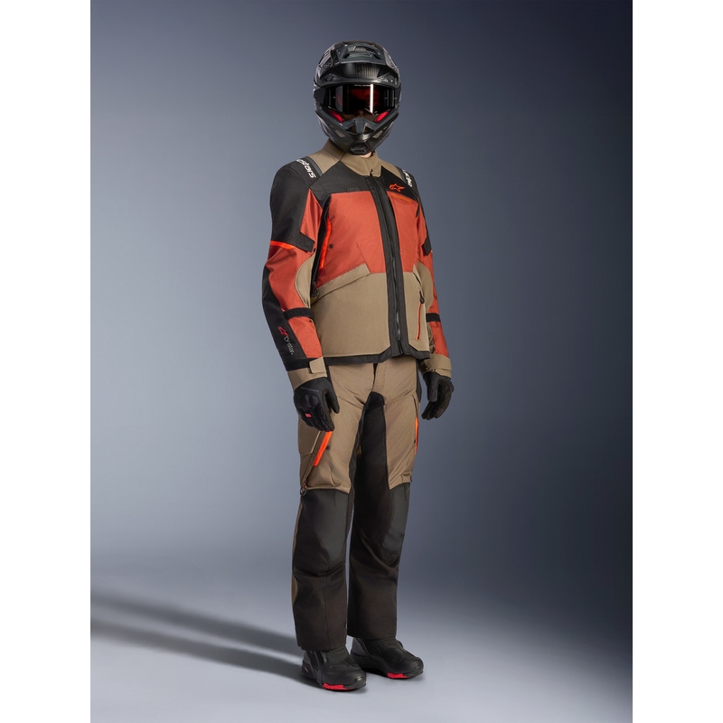 Мотоциклетно яке Alpinestars Andes V4 Drystar, светлокафяво-тъмнооранжево-черно