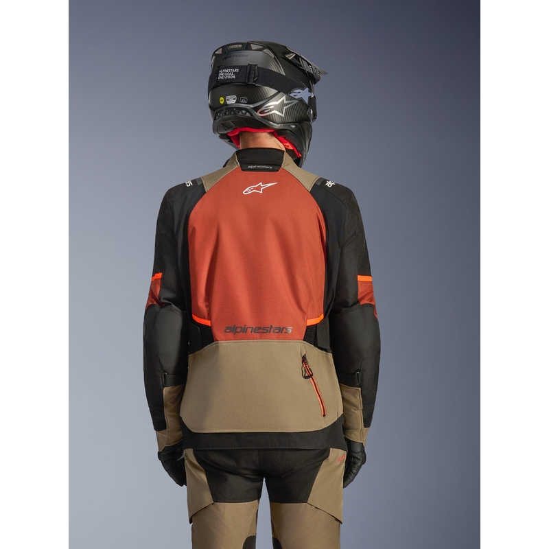 Мотоциклетно яке Alpinestars Andes V4 Drystar, светлокафяво-тъмнооранжево-черно