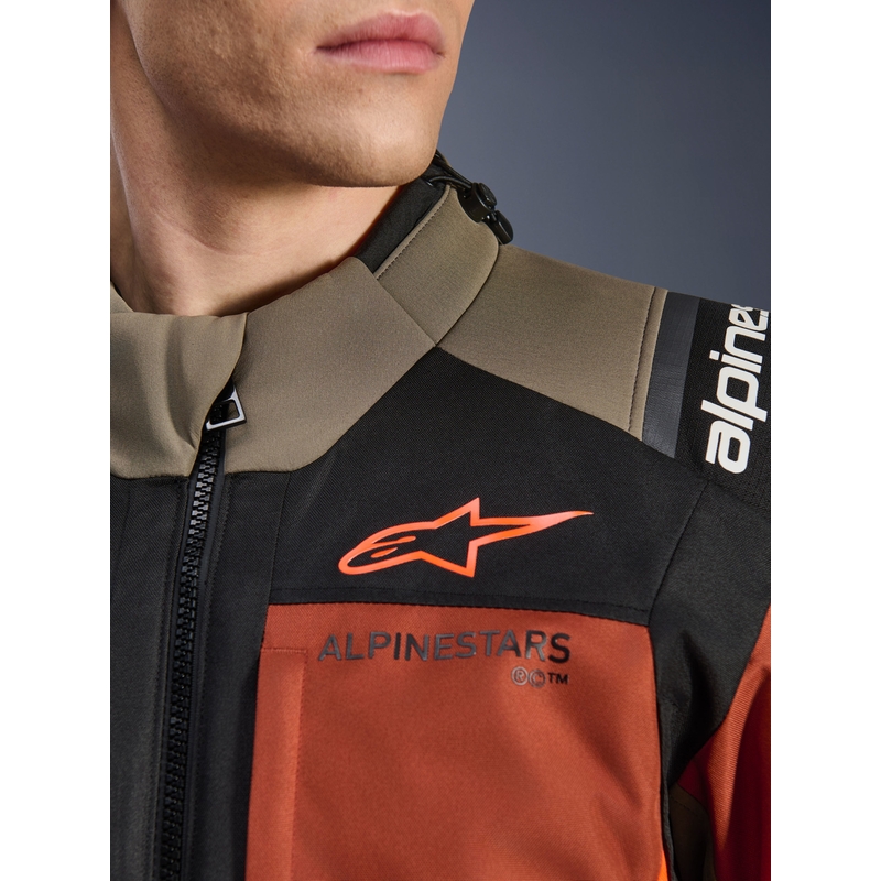 Мотоциклетно яке Alpinestars Andes V4 Drystar, светлокафяво-тъмнооранжево-черно