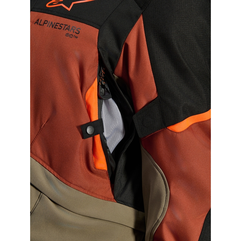 Мотоциклетно яке Alpinestars Andes V4 Drystar, светлокафяво-тъмнооранжево-черно