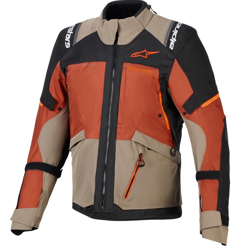 Мотоциклетно яке Alpinestars Andes V4 Drystar, светлокафяво-тъмнооранжево-черно