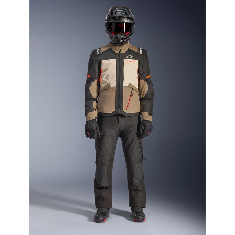 Мотоциклетно яке Alpinestars Andes V4 Drystar, кремаво-светлокафяво-черно-флуоресцентно оранжево