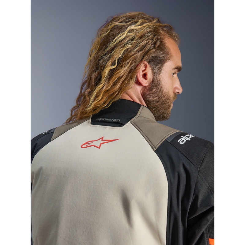 Мотоциклетно яке Alpinestars Andes V4 Drystar, кремаво-светлокафяво-черно-флуоресцентно оранжево