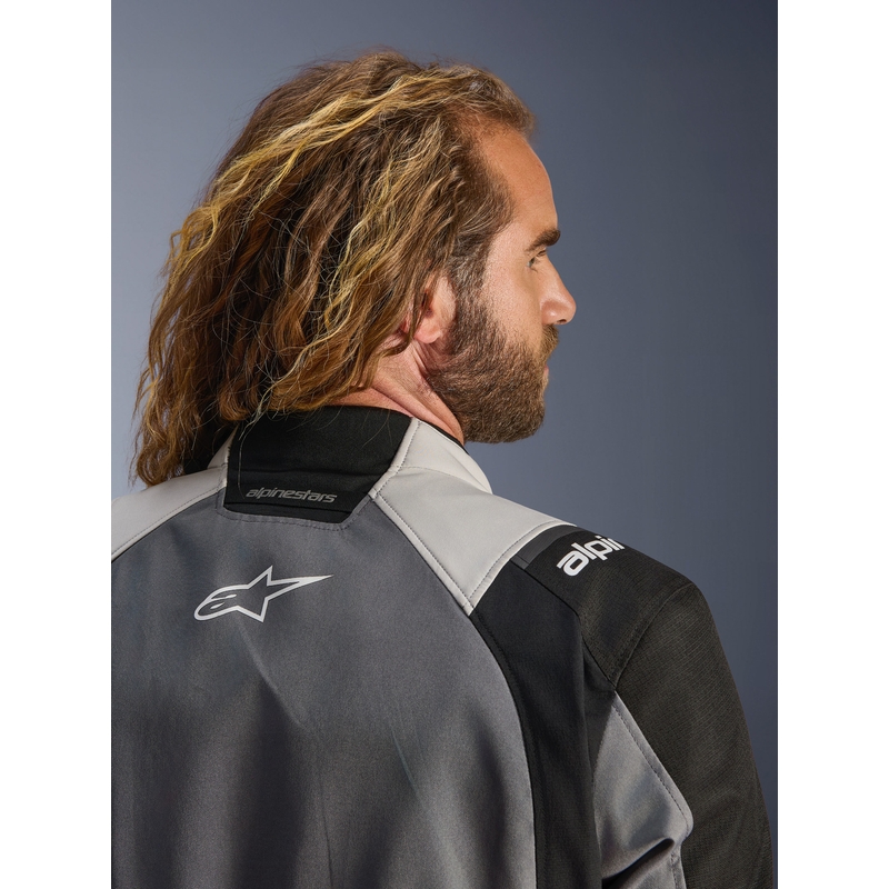 Мотоциклетно яке Alpinestars Andes V4 Drystar, тъмносиво-светлосиво-черно-флуоресцентно жълто