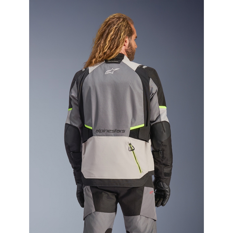 Мотоциклетно яке Alpinestars Andes V4 Drystar, тъмносиво-светлосиво-черно-флуоресцентно жълто