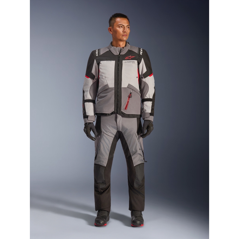 Мотоциклетно яке Alpinestars Andes V4 Drystar, тъмносиво-светлосиво-черно-червено