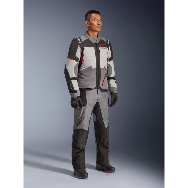 Мотоциклетно яке Alpinestars Andes V4 Drystar, тъмносиво-светлосиво-черно-червено
