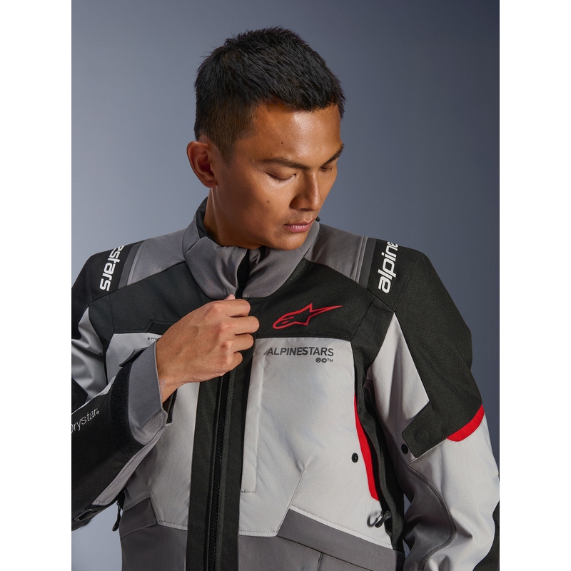 Мотоциклетно яке Alpinestars Andes V4 Drystar, тъмносиво-светлосиво-черно-червено