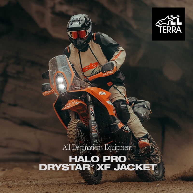 Мотоциклетно яке Alpinestars Halo PRO Drystar XF, кремаво-черно-червено