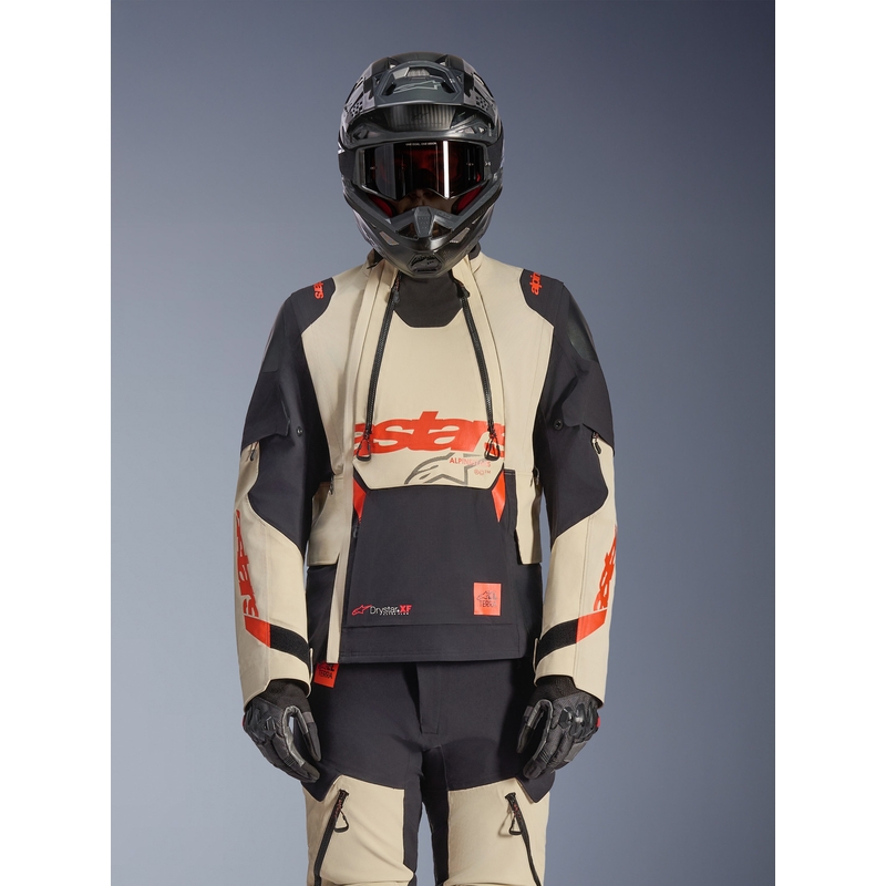 Мотоциклетно яке Alpinestars Halo PRO Drystar XF, кремаво-черно-червено