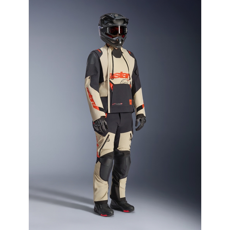 Мотоциклетно яке Alpinestars Halo PRO Drystar XF, кремаво-черно-червено