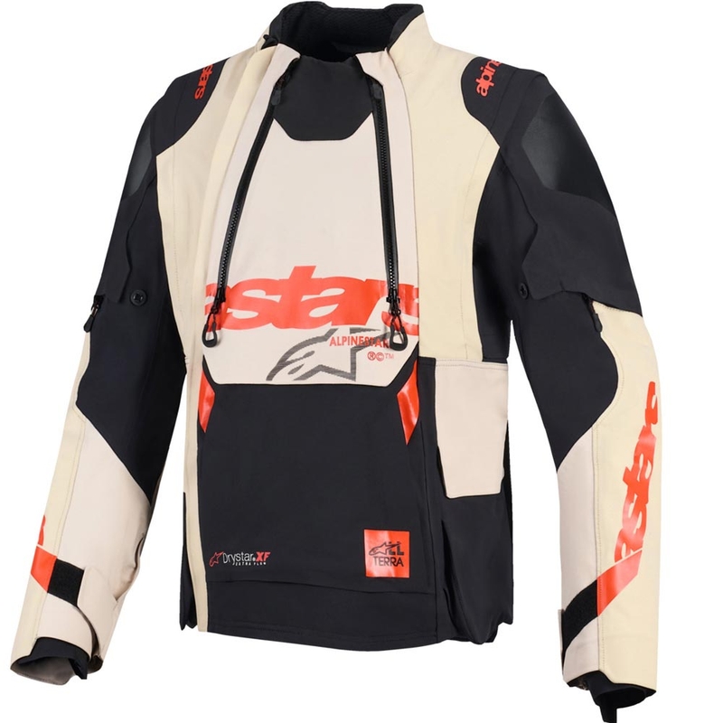 Мотоциклетно яке Alpinestars Halo PRO Drystar XF, кремаво-черно-червено