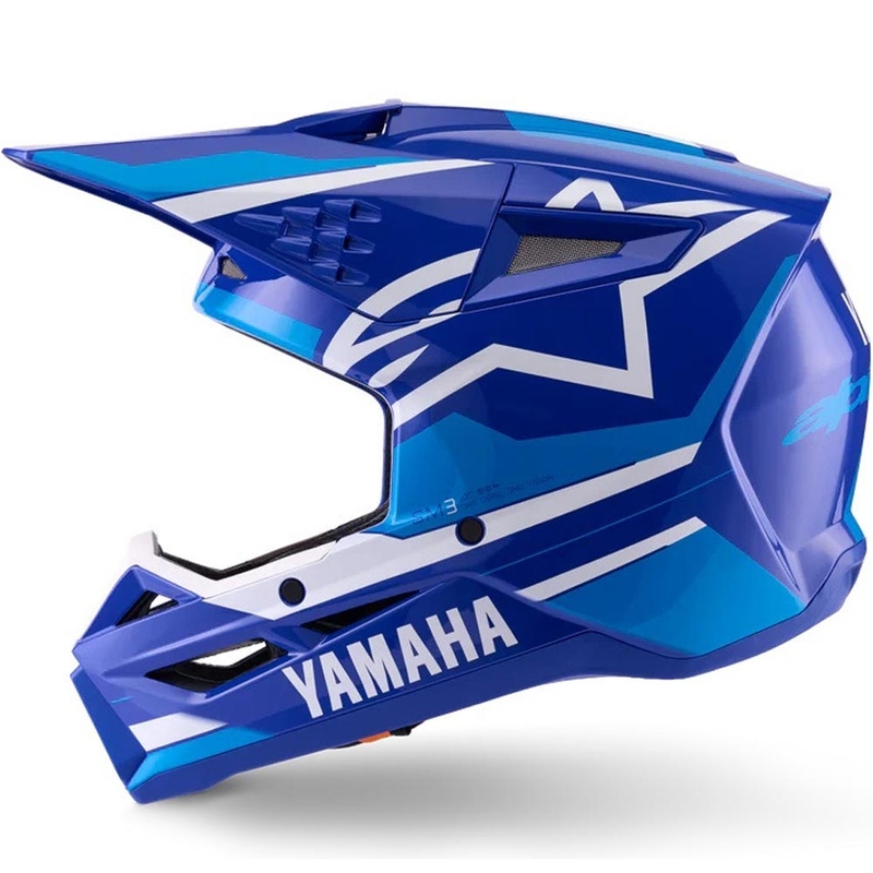 Детска мотокрос каска Alpinestars S-M3 колекция YAMAHA синьо-бяла