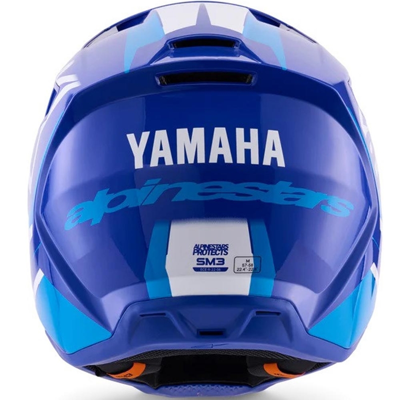 Детска мотокрос каска Alpinestars S-M3 колекция YAMAHA синьо-бяла