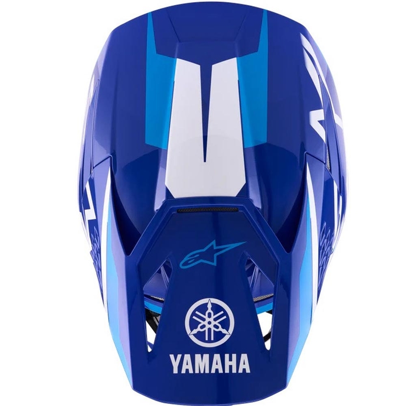 Детска мотокрос каска Alpinestars S-M3 колекция YAMAHA синьо-бяла