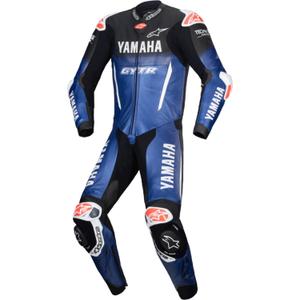Кожен мотоциклетен костюм Alpinestars GP-R7 YAMAHA GYTR TECH-AIR, съвместим с колекцията, синьо-черно-бяло-червено
