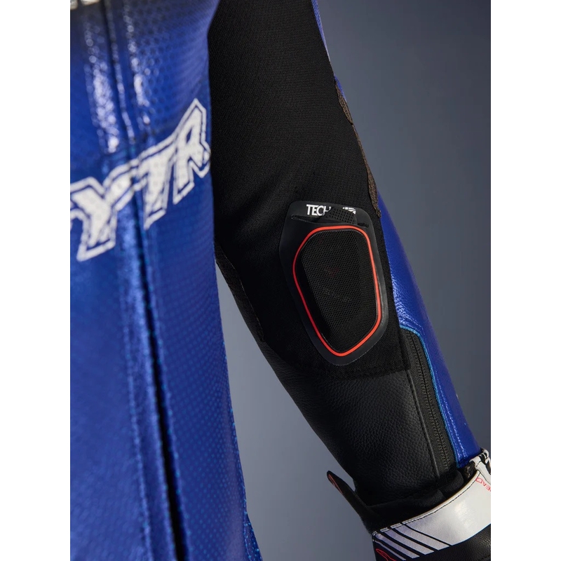 Кожен мотоциклетен костюм Alpinestars GP-R7 YAMAHA GYTR TECH-AIR, съвместим с колекцията, синьо-черно-бяло-червено