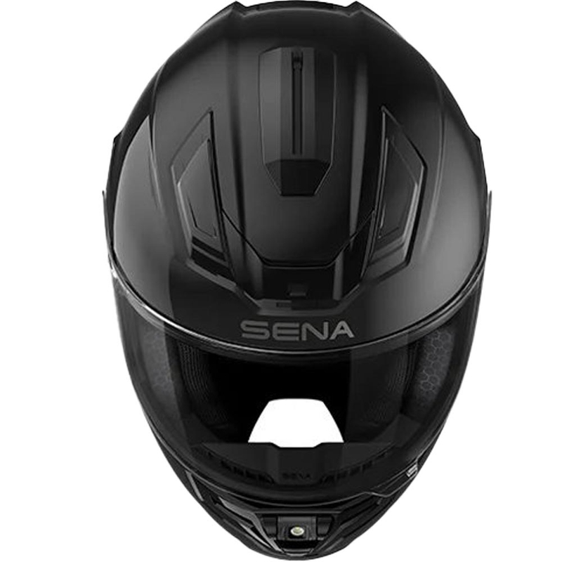 Мотоциклетна каска с пълнолицева защита и слушалки SENA Phantom ANC, матово черна