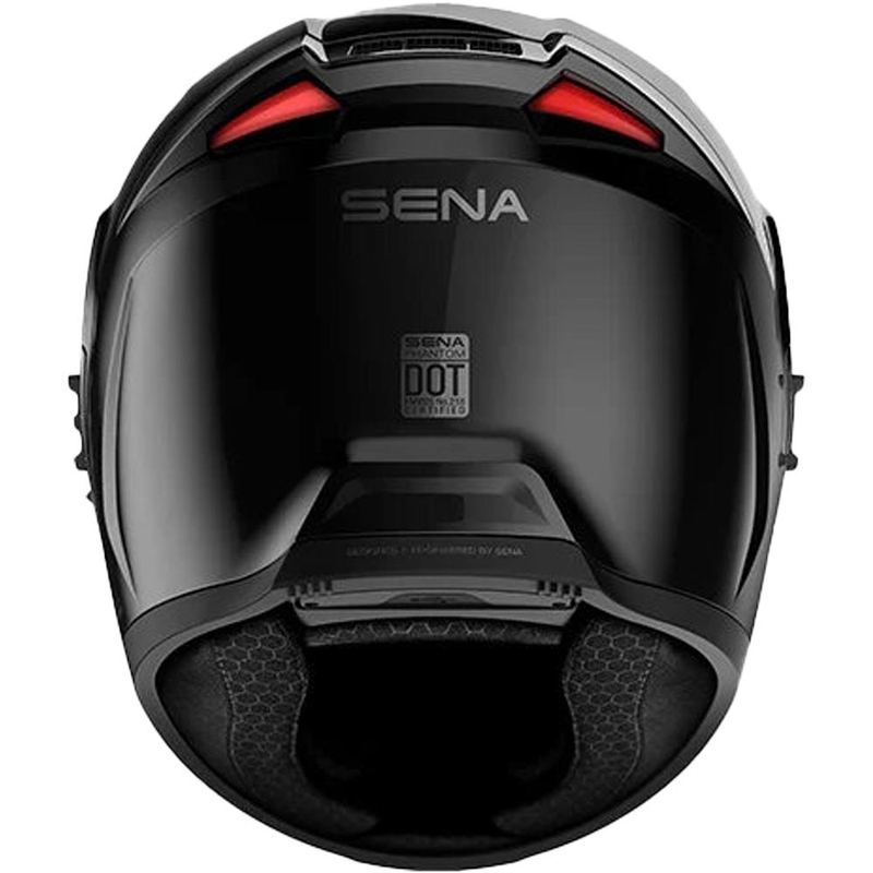 Мотоциклетна каска с пълнолицева защита и слушалки SENA Phantom ANC, матово черна