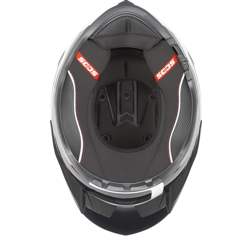 Cassida Integral GTS 2.1 Mega каска за мотоциклет с пълно лице, черно-бяло-червено