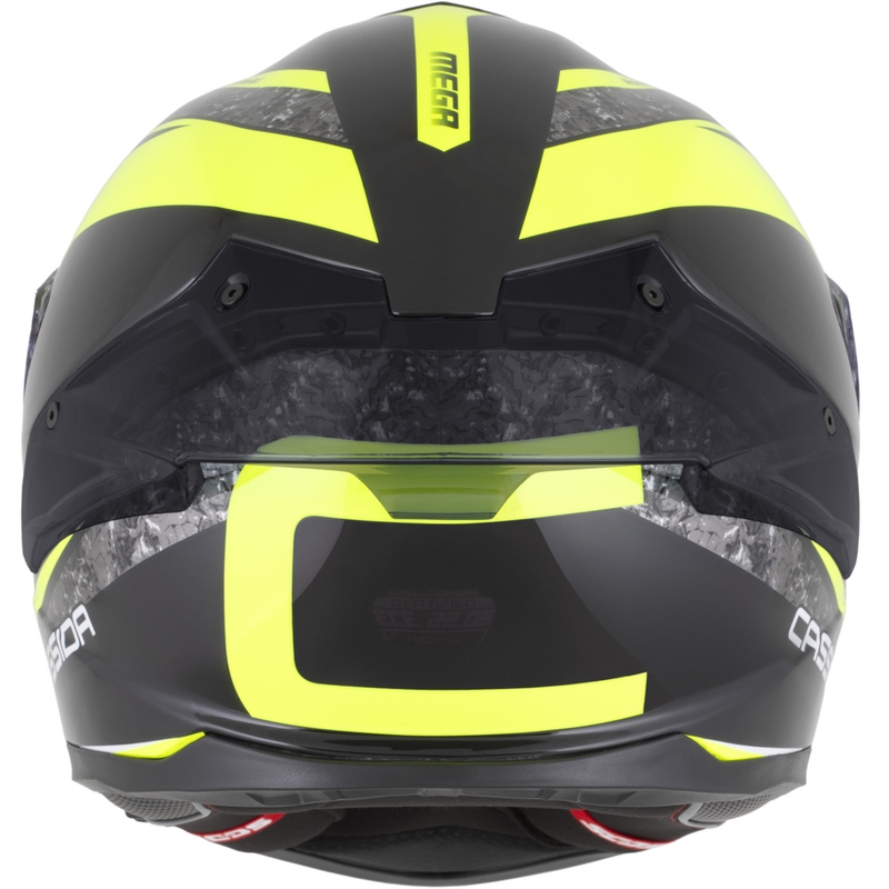 Cassida Integral GTS 2.1 Mega каска за мотоциклет с пълно лице, черно-флуоресцентно жълто-бяло