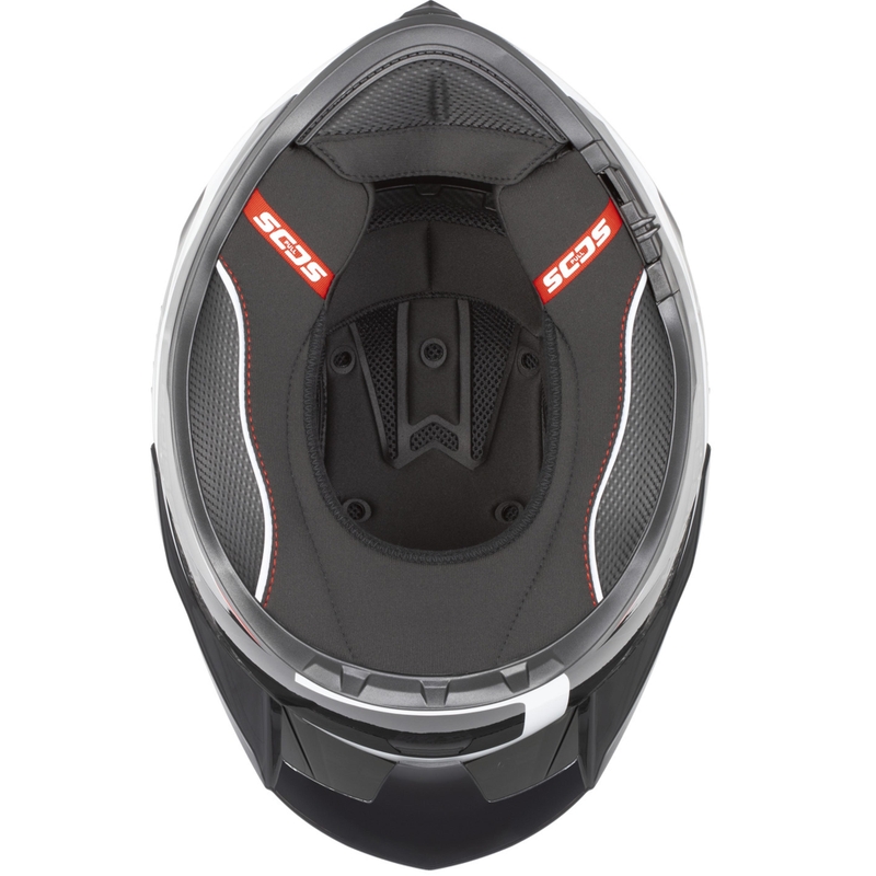 Cassida Integral GTS 2.1 Mega каска за мотоциклет с пълно лице, черно-червено-бяла