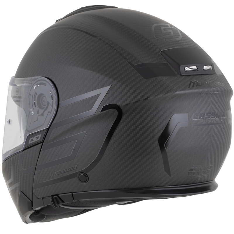 Мото каска Cassida Modulo 2.1 Plus Carbon BlackOut, матово черно