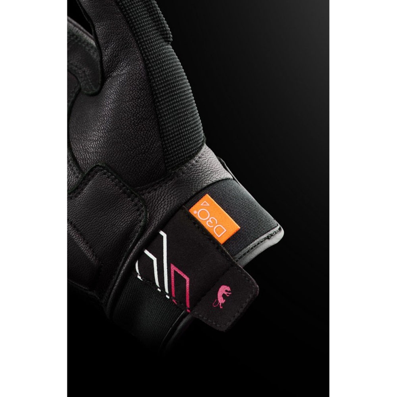 Дамски мотоциклетни ръкавици Furygan Jet Neon D3O® Evo, черно-бяло-розово