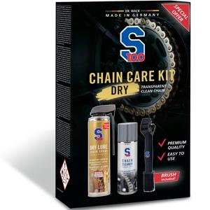 Комплект за грижа за веригата, включително прозрачна смазка S100 Chain Care Kit (суха смазка)