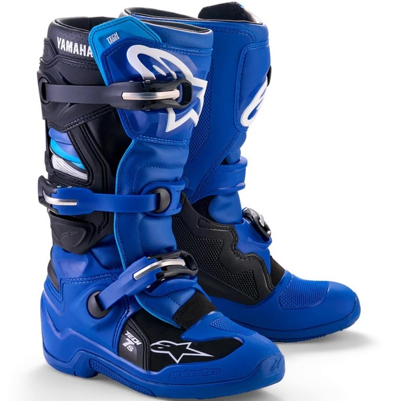 Детски мотокрос ботуши Alpinestars TECH 7 S YAMAHA, колекция синьо-бяло-черно