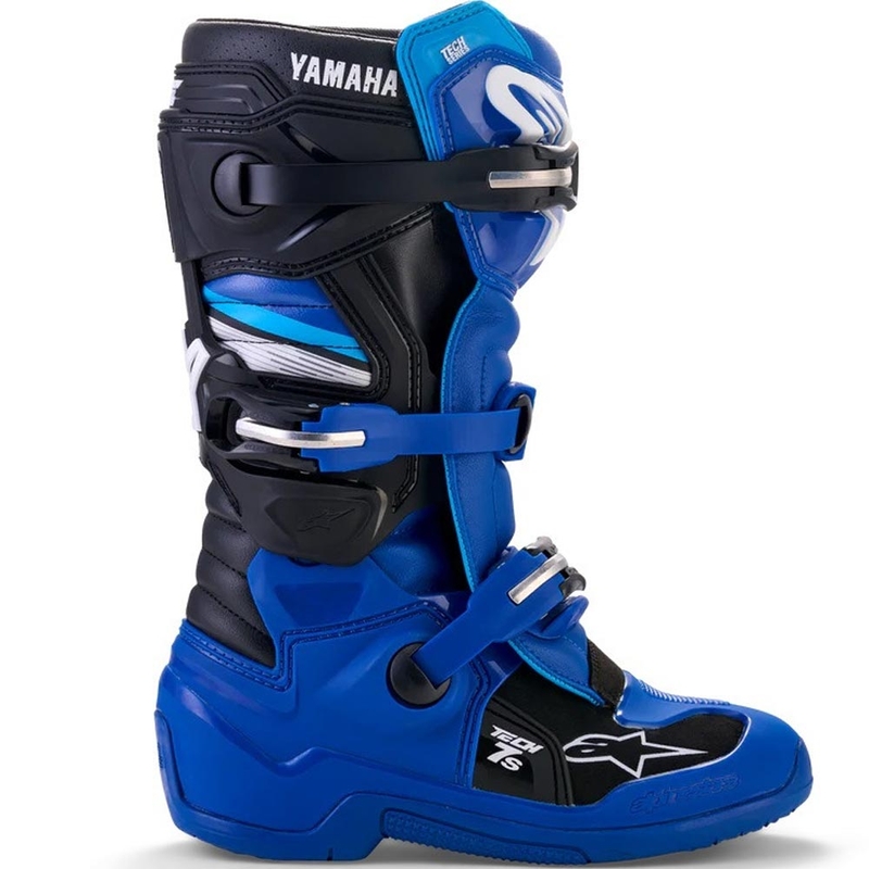 Детски мотокрос ботуши Alpinestars TECH 7 S YAMAHA, колекция синьо-бяло-черно