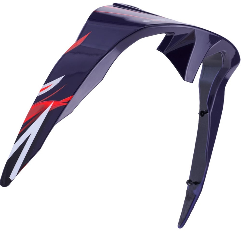 Аеродинамичен спойлер за мотоциклетни каски Alpinestars Supertech R10 FLYTE, стандартен профил, матово синьо-червено-бяло