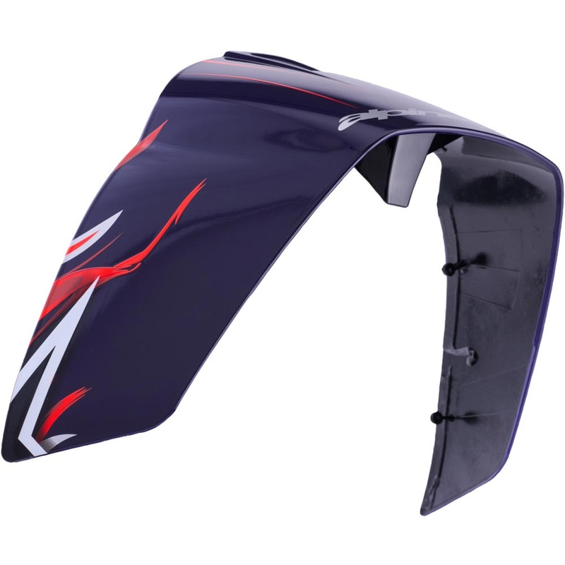 Аеродинамичен спойлер за мотоциклетна каска Alpinestars Supertech R10 FLYTE състезателен профил матово синьо-червено-бяло