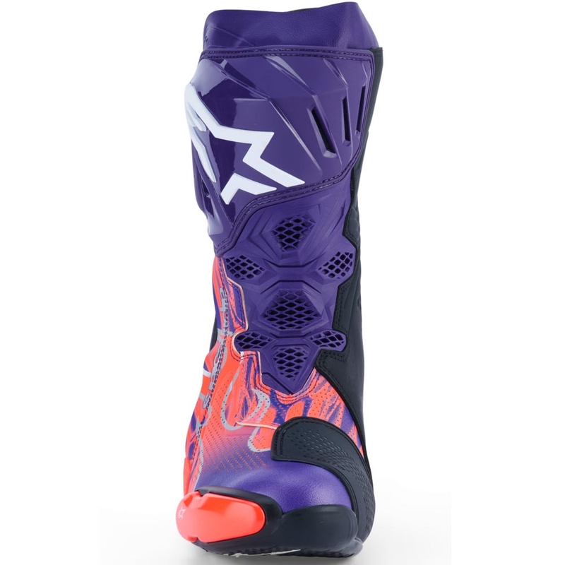 Мотоциклетни ботуши Alpinestars Supertech R Vented Flyte, лимитирана серия, Jorge Martin, лилаво-червено-черно