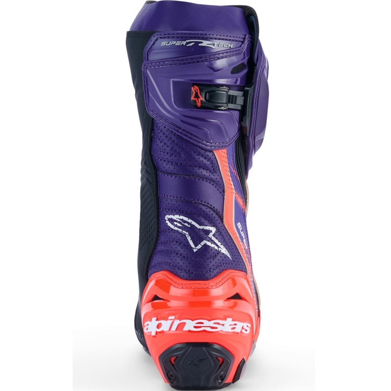 Мотоциклетни ботуши Alpinestars Supertech R Vented Flyte, лимитирана серия, Jorge Martin, лилаво-червено-черно