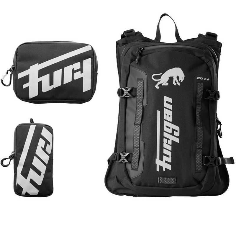 Раница Furygan ADV 20L+ черно-бяла