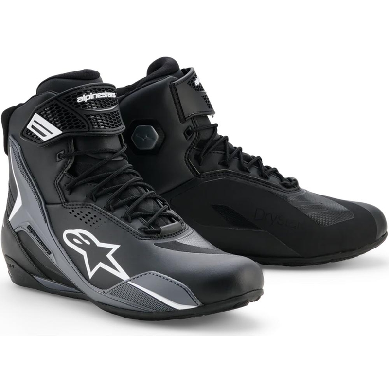 Мотоциклетни ботуши Alpinestars Faster-4 Drystar черно-тъмносиво-бели