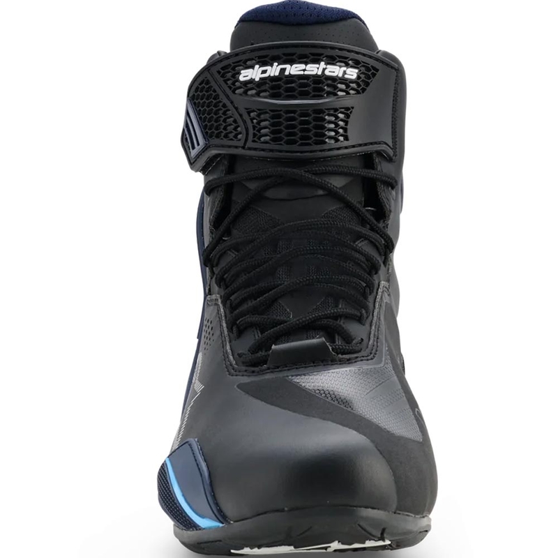 Мотоциклетни ботуши Alpinestars Faster-4 Drystar черно-синьо-бели