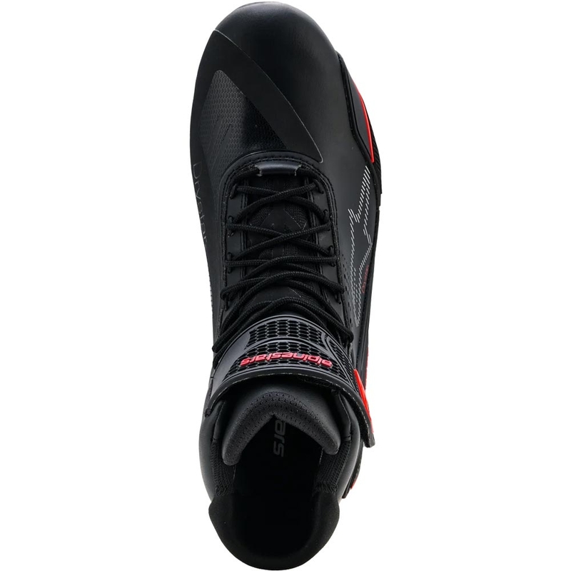 Мотоциклетни ботуши Alpinestars Faster-4 Drystar черно-флуоресцентно червено