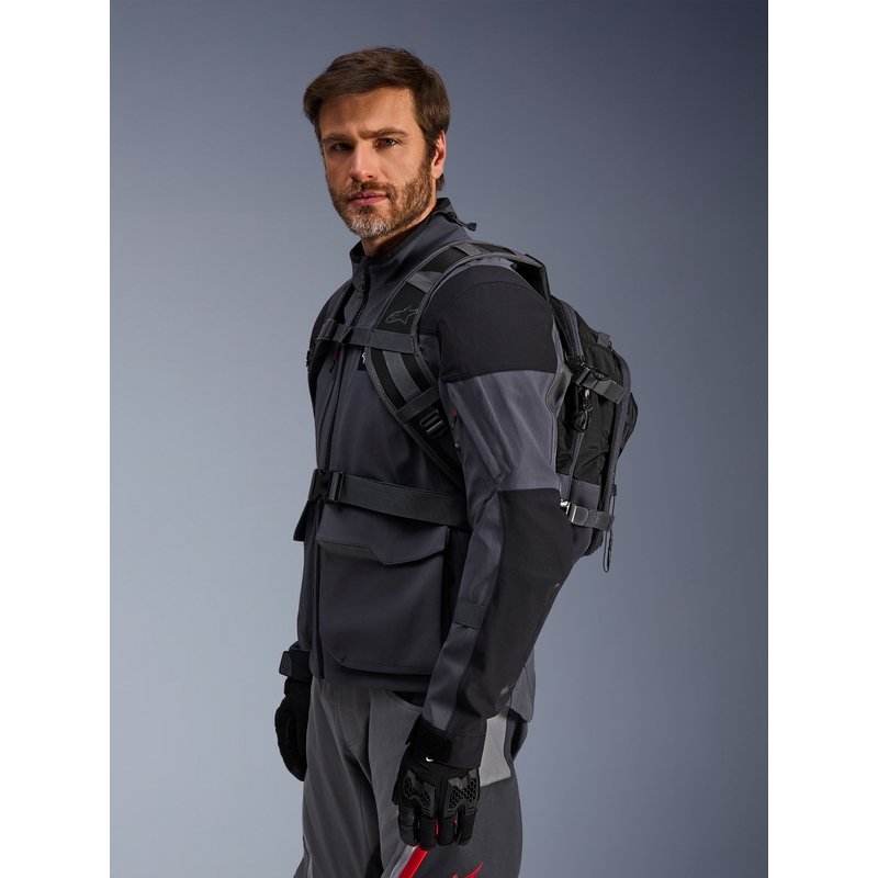 Раница за мотоциклет Alpinestars AT-15, черно-сива, 15 л