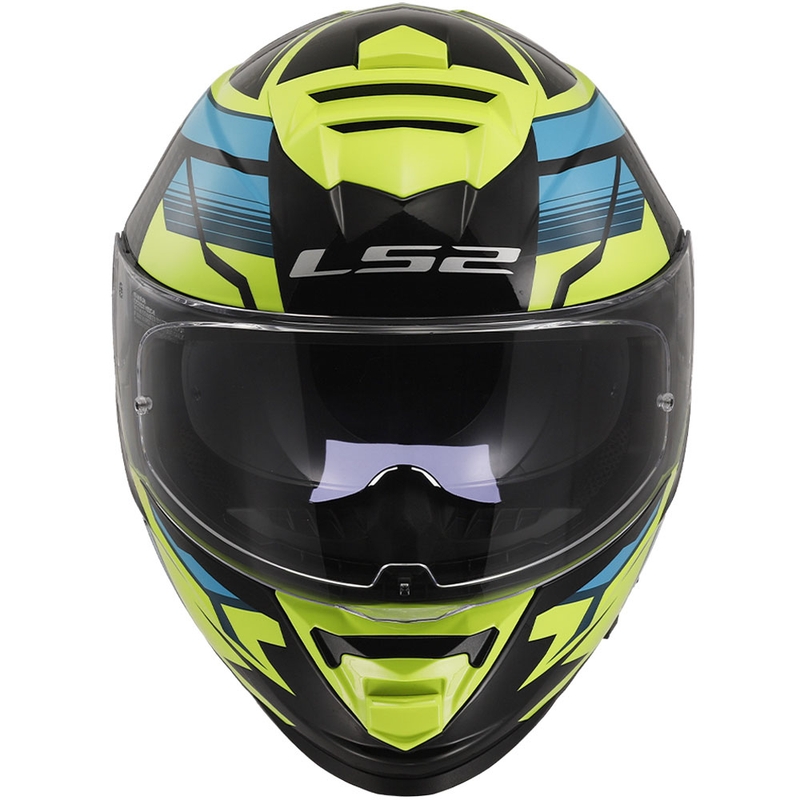 LS2 FF800 Storm II Tracker черно-флуорово жълта интегрална мотоциклетна каска