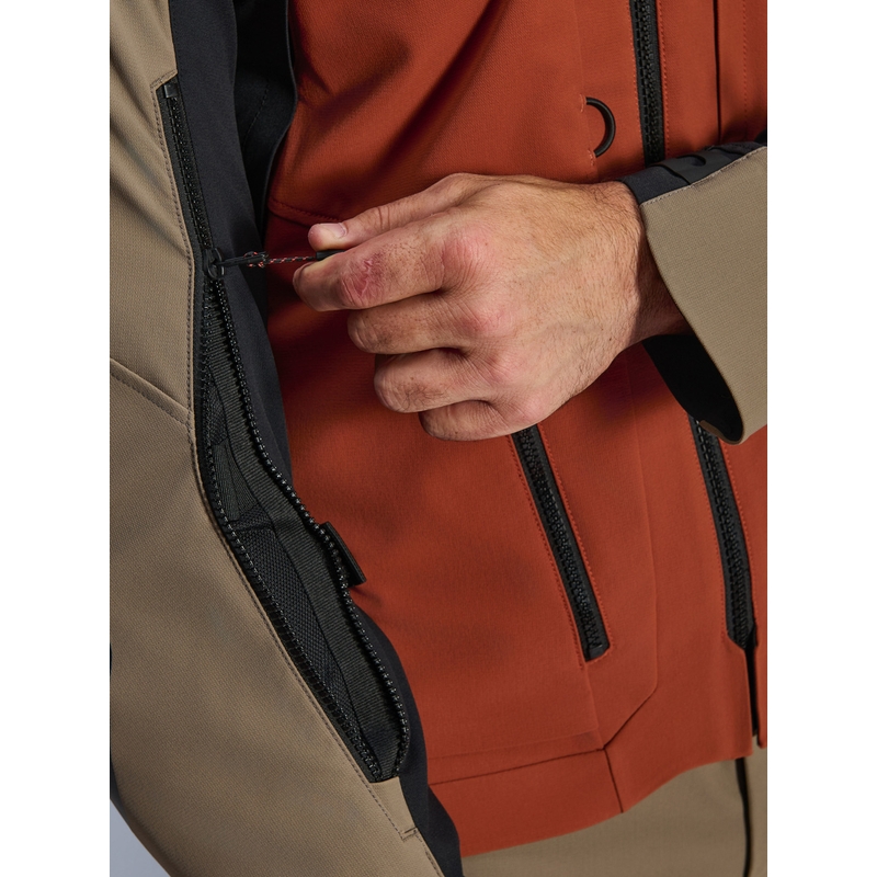 Мотоциклетно яке Alpinestars AMT-8 Stretch Drystar XF, кафяво-оранжево-черно