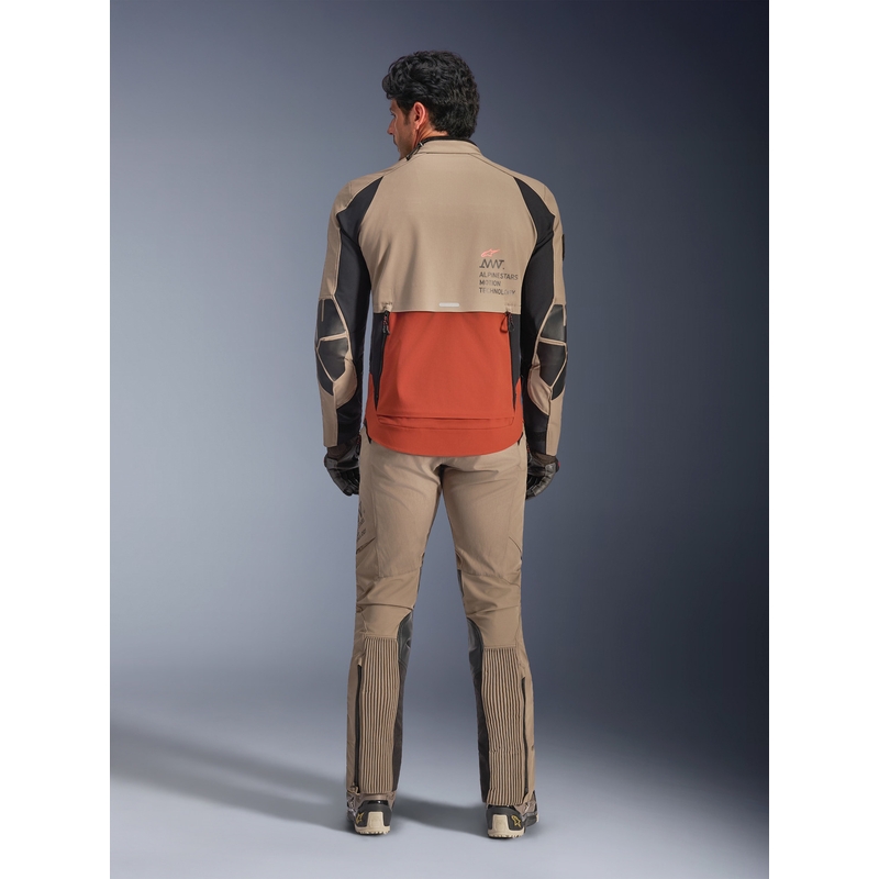 Мотоциклетно яке Alpinestars AMT-8 Stretch Drystar XF, кафяво-оранжево-черно