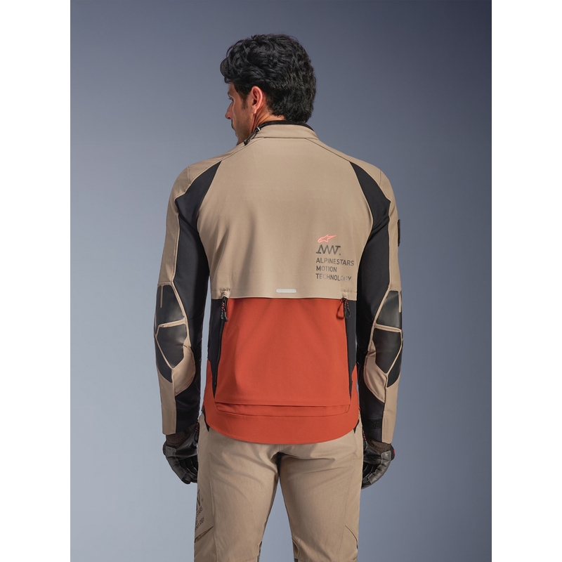 Мотоциклетно яке Alpinestars AMT-8 Stretch Drystar XF, кафяво-оранжево-черно