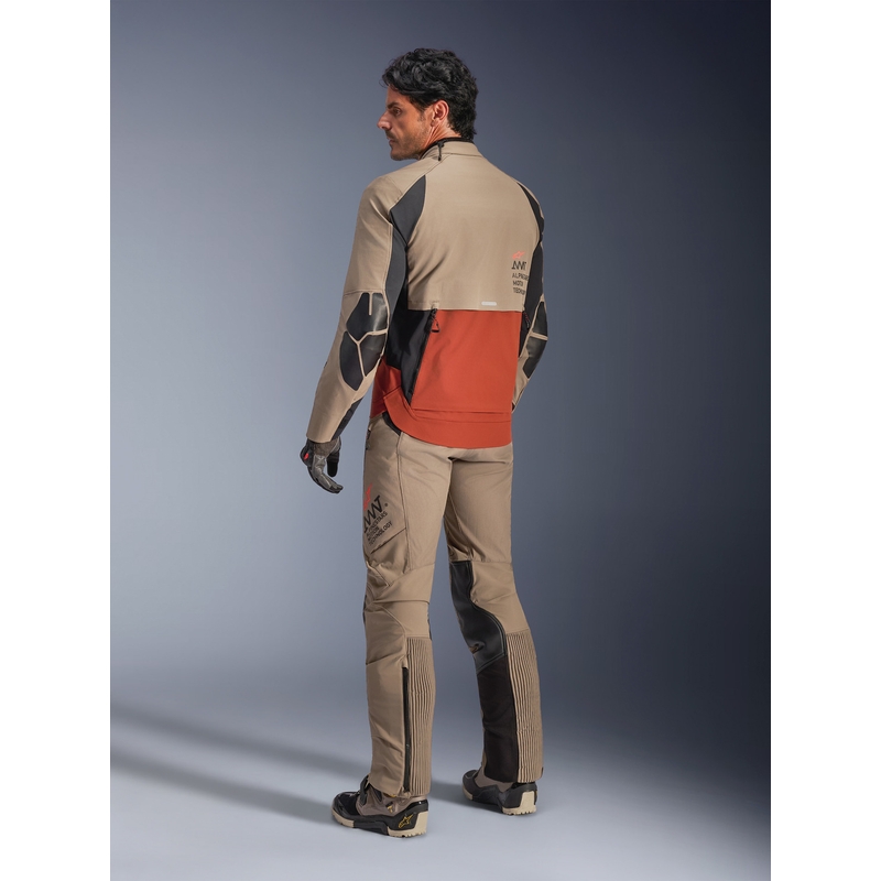 Мотоциклетно яке Alpinestars AMT-8 Stretch Drystar XF, кафяво-оранжево-черно