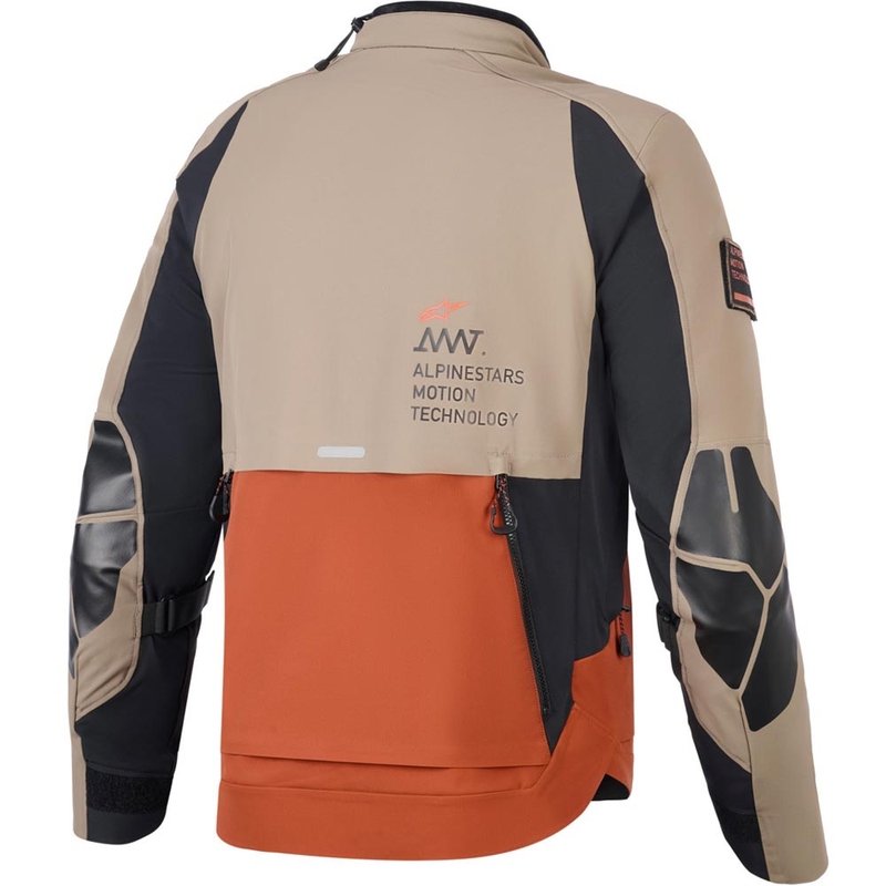 Мотоциклетно яке Alpinestars AMT-8 Stretch Drystar XF, кафяво-оранжево-черно